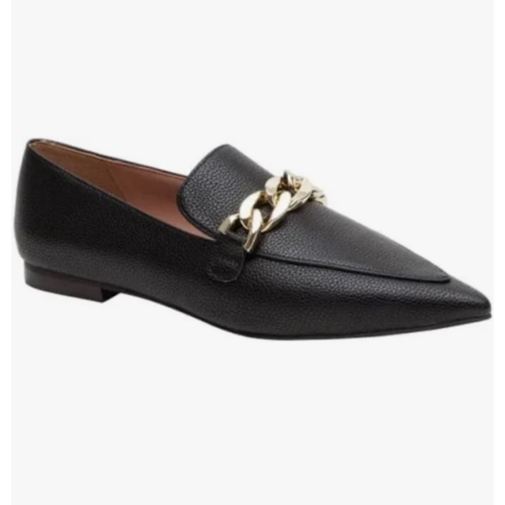 Linea Paolo Womens 7 Mabel Pointed Toe Loafer in Black NEW